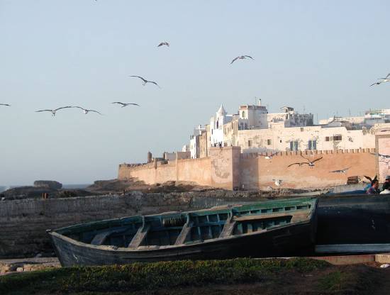 Essaouira Maroc barque villes vue port