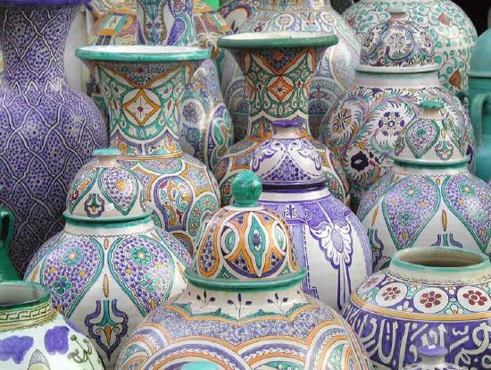 Marrakech Maroc divers poteries souks