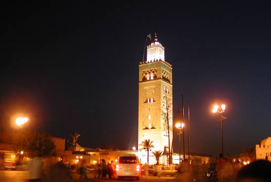 Marrakech Maroc église lieu villes koutoubia medina