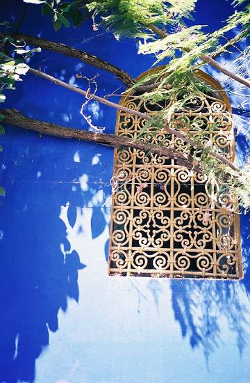 Marrakech Maroc maison architecture bleu villa