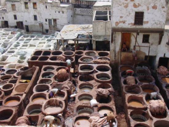 Marrakech Maroc mer tanneurs souk