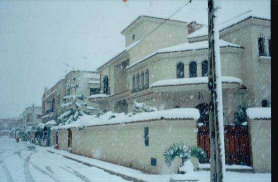 Oujda Maroc neige en ville